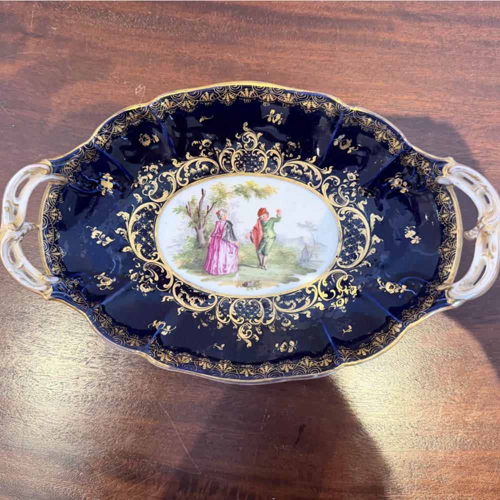 Richard Klemm Dressden Watteau dish
